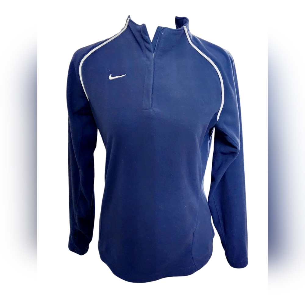 Unisex youth Nike Fit Therma navy Fleece Pullover